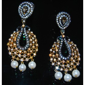 Delicate Champagne Diamond Victorian Danglers